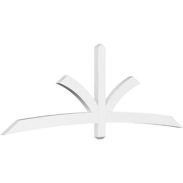 Ekena Millwork Davenport Architectural Grade PVC Gable Bracket, 96"W x 32"H x 2"D x 4"F, 8/12 Pitch GBP096X32X0204DAV00 - main